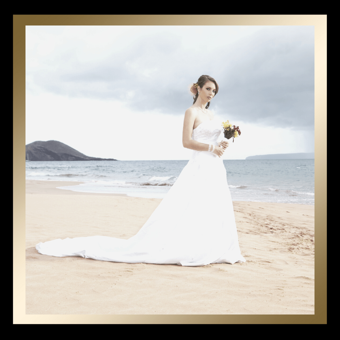 Bride on a beach